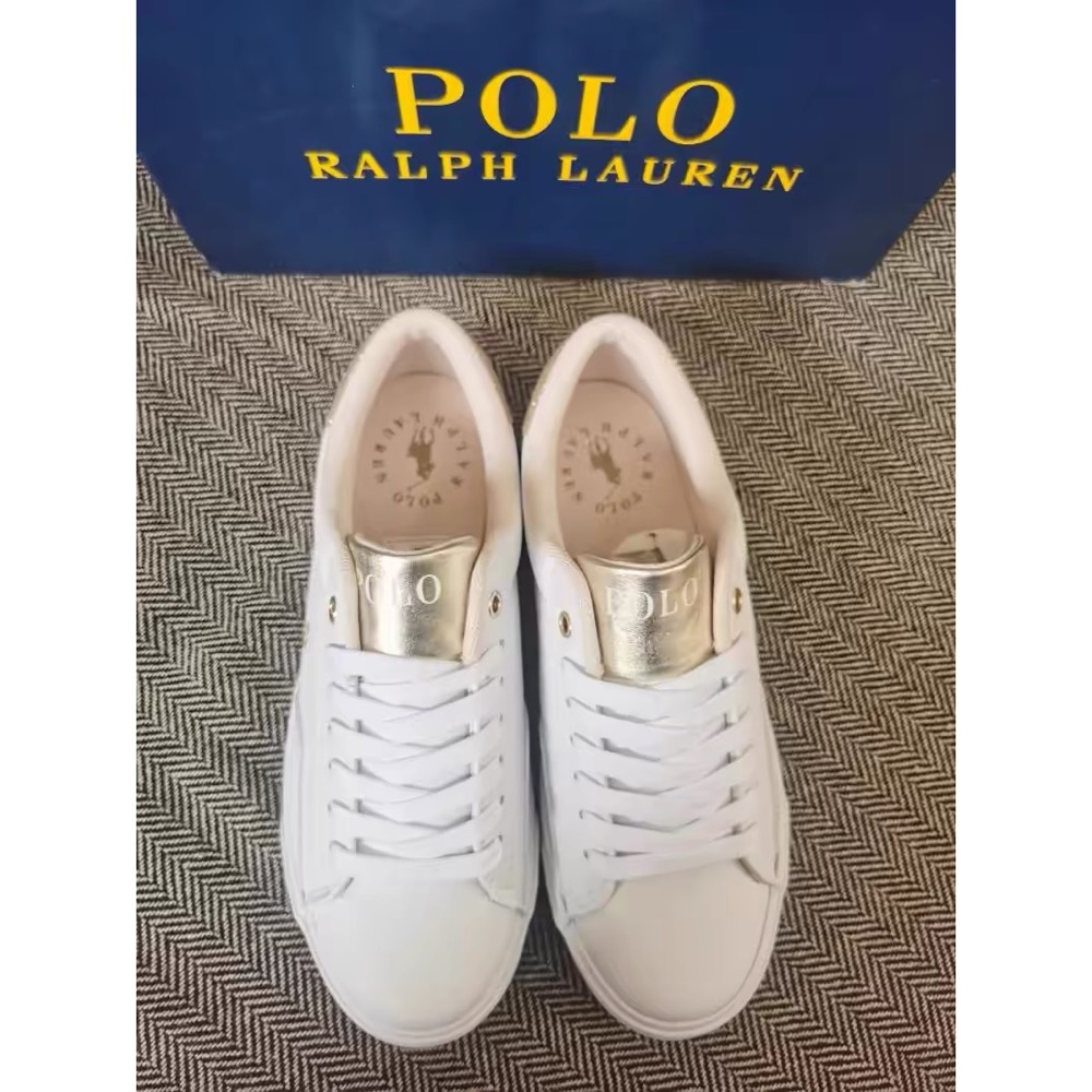 美國🇺🇸RL polo 三款休閒鞋 方便鞋 女鞋 板鞋 BlingBling亮閃閃低幫系帶 透氣潮繫帶帶低幫圓頭平底鞋-細節圖4