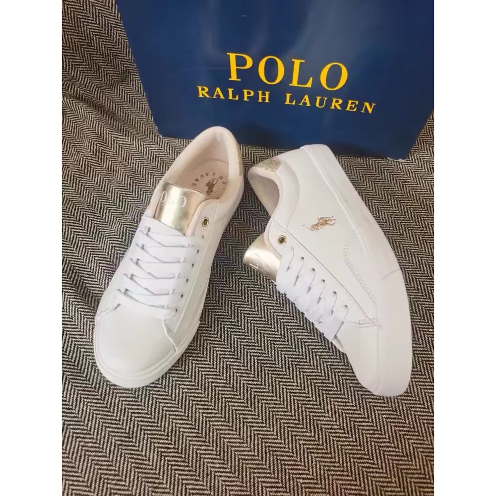 美國🇺🇸RL polo 三款休閒鞋 方便鞋 女鞋 板鞋 BlingBling亮閃閃低幫系帶 透氣潮繫帶帶低幫圓頭平底鞋-細節圖5