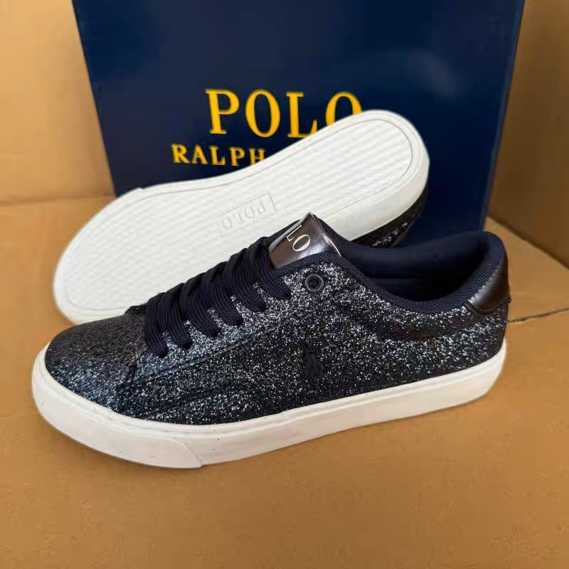 美國🇺🇸RL polo 三款休閒鞋 方便鞋 女鞋 板鞋 BlingBling亮閃閃低幫系帶 透氣潮繫帶帶低幫圓頭平底鞋-細節圖10