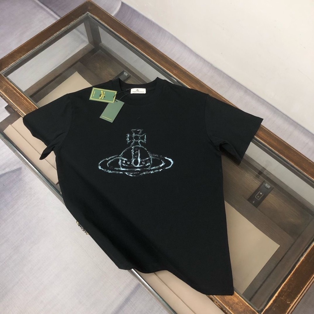 Vivienne Westwood 上衣 T恤 彩繪colorful 一塌糊涂有型彩繪 男女同款！ 280g纯棉舒适柔软-細節圖8