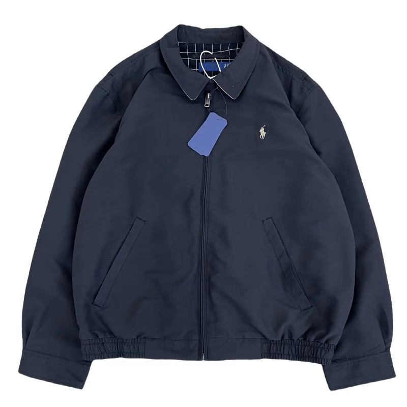 RL polo  夾克 老外套 戰馬刺繡拉鍊棒球外套 老幹部外套 美式復古簡約超級百搭有氣質 基本單品必入手-細節圖3