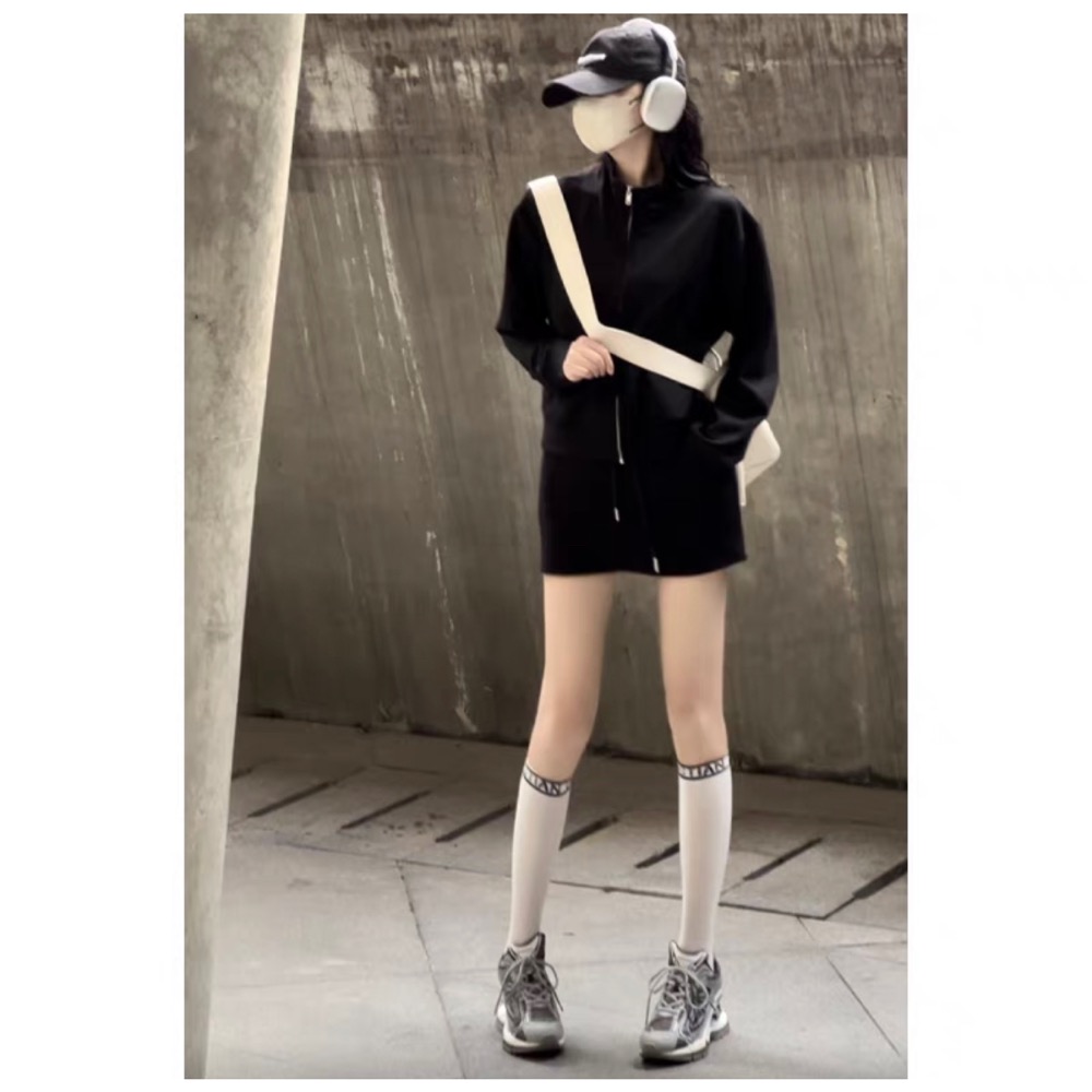 RL polo 套裝 立領外套 短裙 休閒運動夾克外套+衛衣短裙 休閒顯瘦拉長身形！清爽有氣質  SMLXL（除非想要很-細節圖9