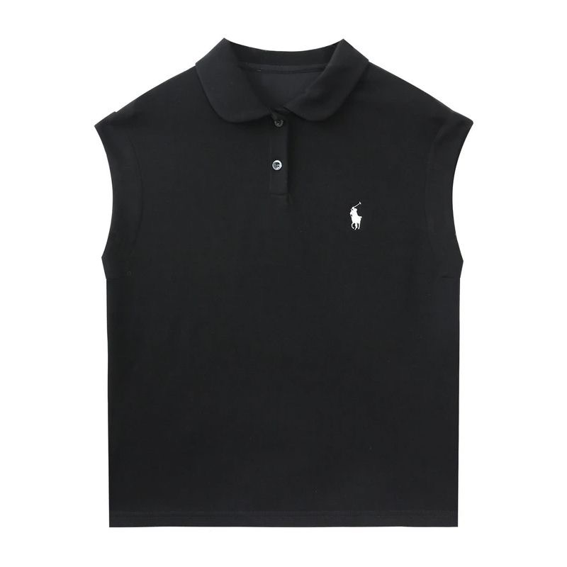 RL polo 無袖上衣 短裙 T恤 休閒裙子 可配一套裝 顯瘦拉長身形！清爽有氣質 小馬刺繡短裙 甜美圓領 簡約百搭短-細節圖3