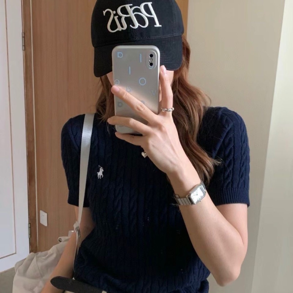 RL polo 小馬標圓領針織衫 上衣 麻花毛衣 顏色都好美！百搭好氣質 私留推！打底單穿都修身好看  ✔️尺寸多無法一一-細節圖3