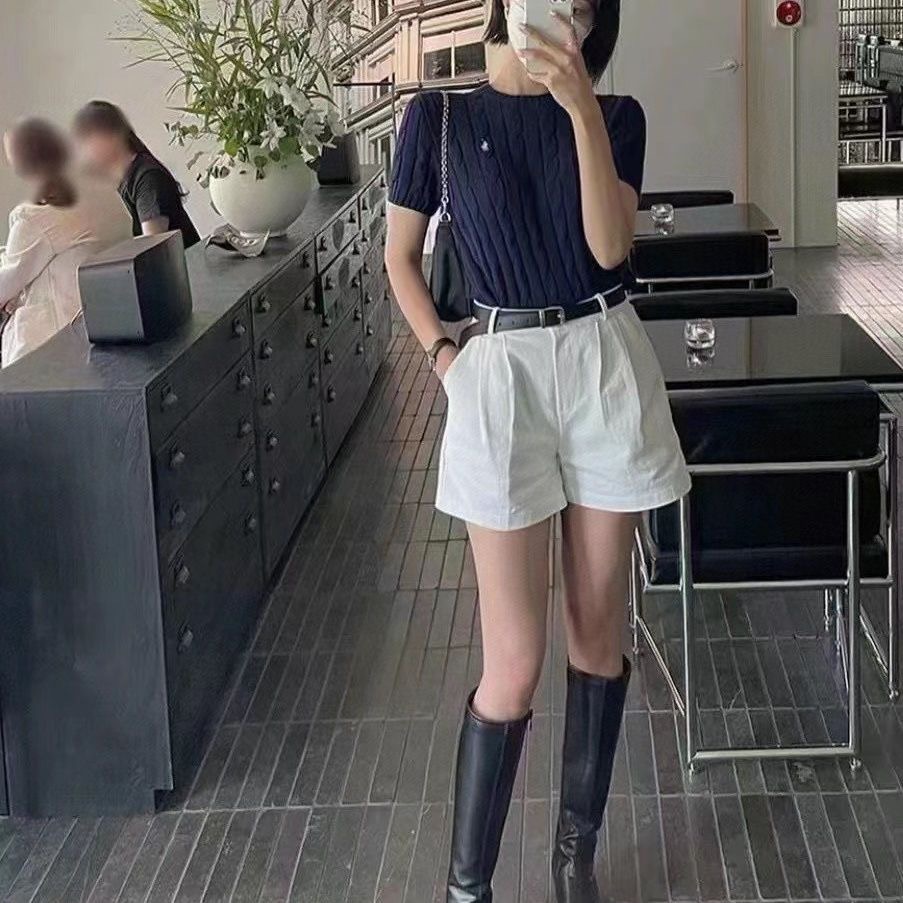 RL polo 小馬標圓領針織衫 上衣 麻花毛衣 顏色都好美！百搭好氣質 私留推！打底單穿都修身好看  ✔️尺寸多無法一一-細節圖5