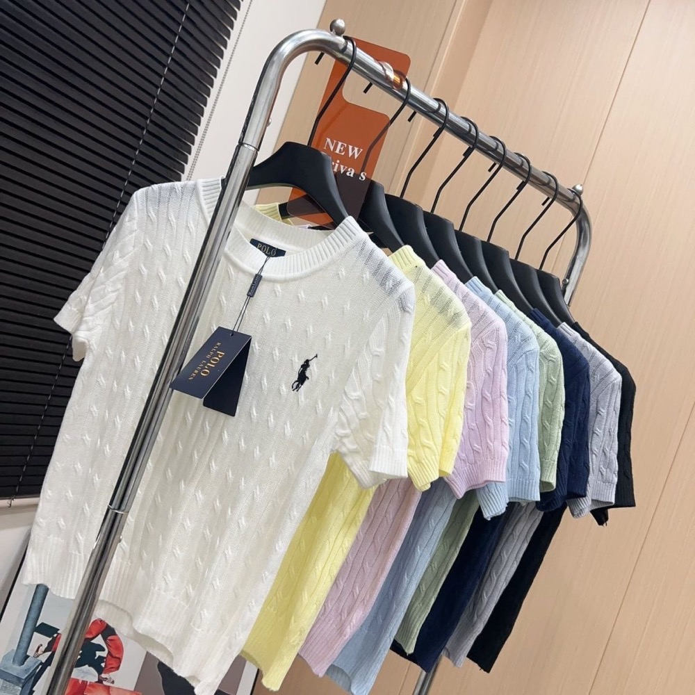 RL polo 小馬標圓領針織衫 上衣 麻花毛衣 顏色都好美！百搭好氣質 私留推！打底單穿都修身好看  ✔️尺寸多無法一一-細節圖8