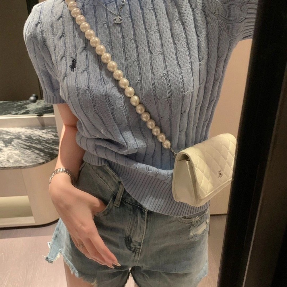 RL polo 小馬標圓領針織衫 上衣 麻花毛衣 顏色都好美！百搭好氣質 私留推！打底單穿都修身好看  ✔️尺寸多無法一一-細節圖10