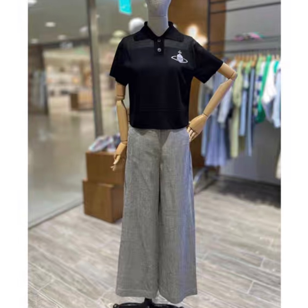 2款氣質系針織 Vivienne Westwood 上衣 土星提花修身針織短袖圓領彈力休閒顯瘦!  下標後留身高體重 各-細節圖6