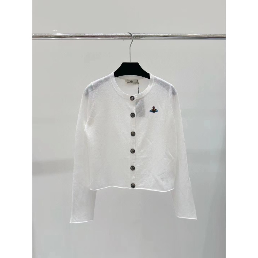 Vivienne Westwood 小外套 防曬外套 針織外套 土星刺繡小清新四季款 圓領針織開襟衫 閃閃奶里奶香 好氣-細節圖5