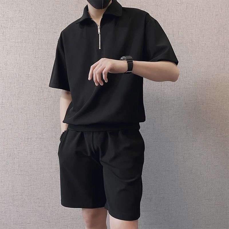 韓國精緻套裝 T恤 短褲 五分褲 男休閒套裝 短袖帥氣POLO衫 運動短褲 雅痞帥 正韓國製   ✔️️國際運送約十幾天，可-細節圖2