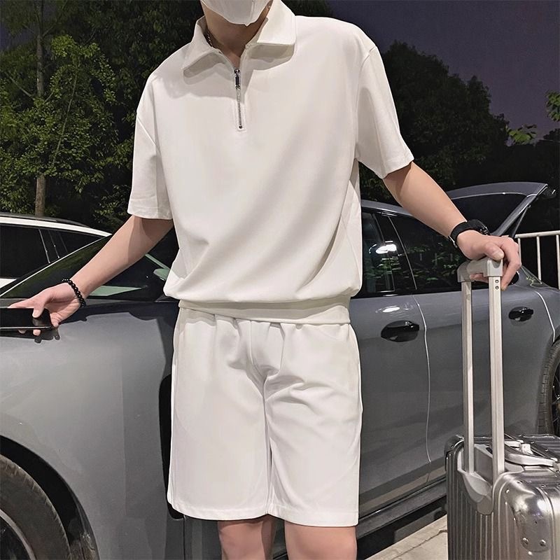 韓國精緻套裝 T恤 短褲 五分褲 男休閒套裝 短袖帥氣POLO衫 運動短褲 雅痞帥 正韓國製   ✔️️國際運送約十幾天，可-細節圖3