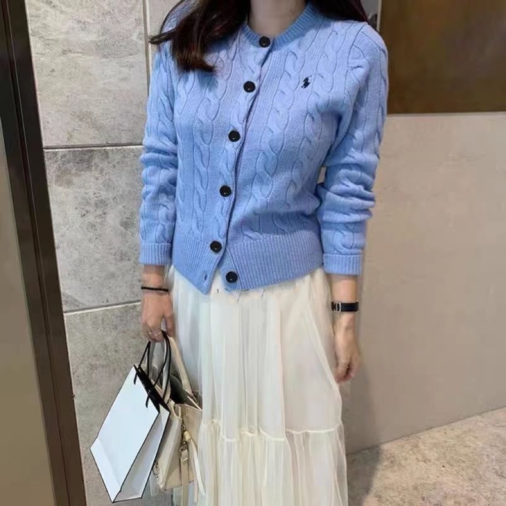 RL polo 針織外套 好氣質溫柔小外套，經典小馬刺繡，羊毛毛衣開襟衫羊 修身溫馨甜美 百搭很推👍  ✔國際運送約十幾-細節圖2