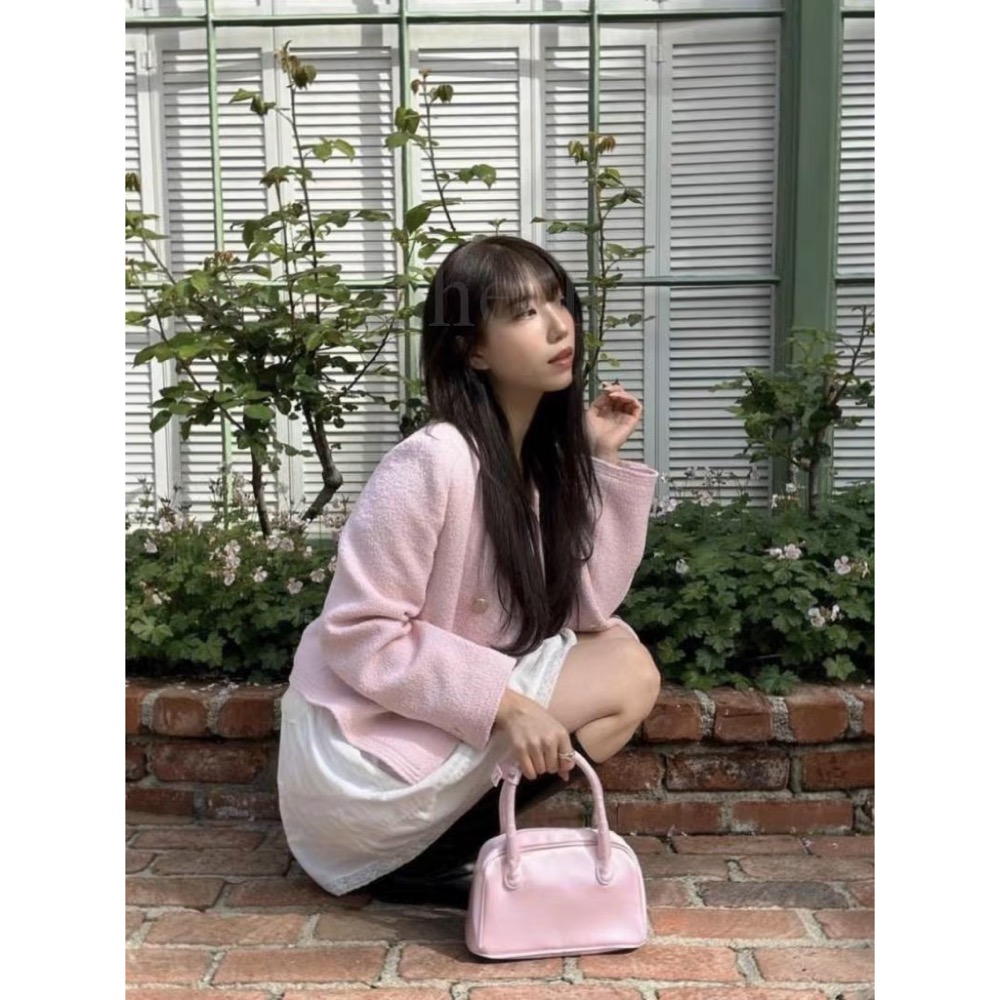 HAi 手提包 飯盒包 絲綢真絲波士頓 手提保齡球小包 芭蕾風法式復古絲絨綢緞感法式外出布包小巧可愛-細節圖2