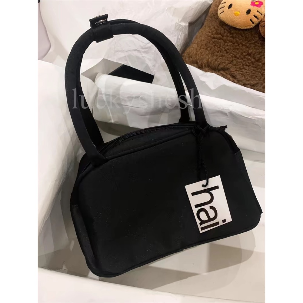 HAi 手提包 飯盒包 絲綢真絲波士頓 手提保齡球小包 芭蕾風法式復古絲絨綢緞感法式外出布包小巧可愛-細節圖5