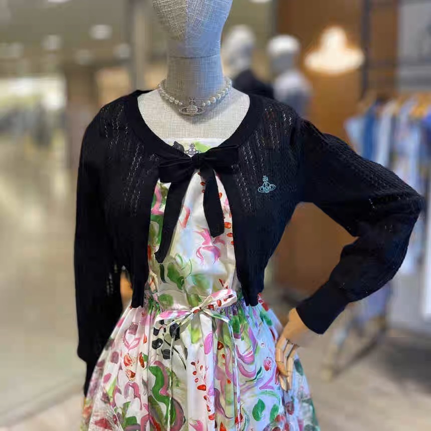 Vivienne Westwood 針織外套 小外套 圓領鏤空荷葉邊長袖針織衫 俏皮甜美也優雅長袖外套   圖1234:-細節圖5