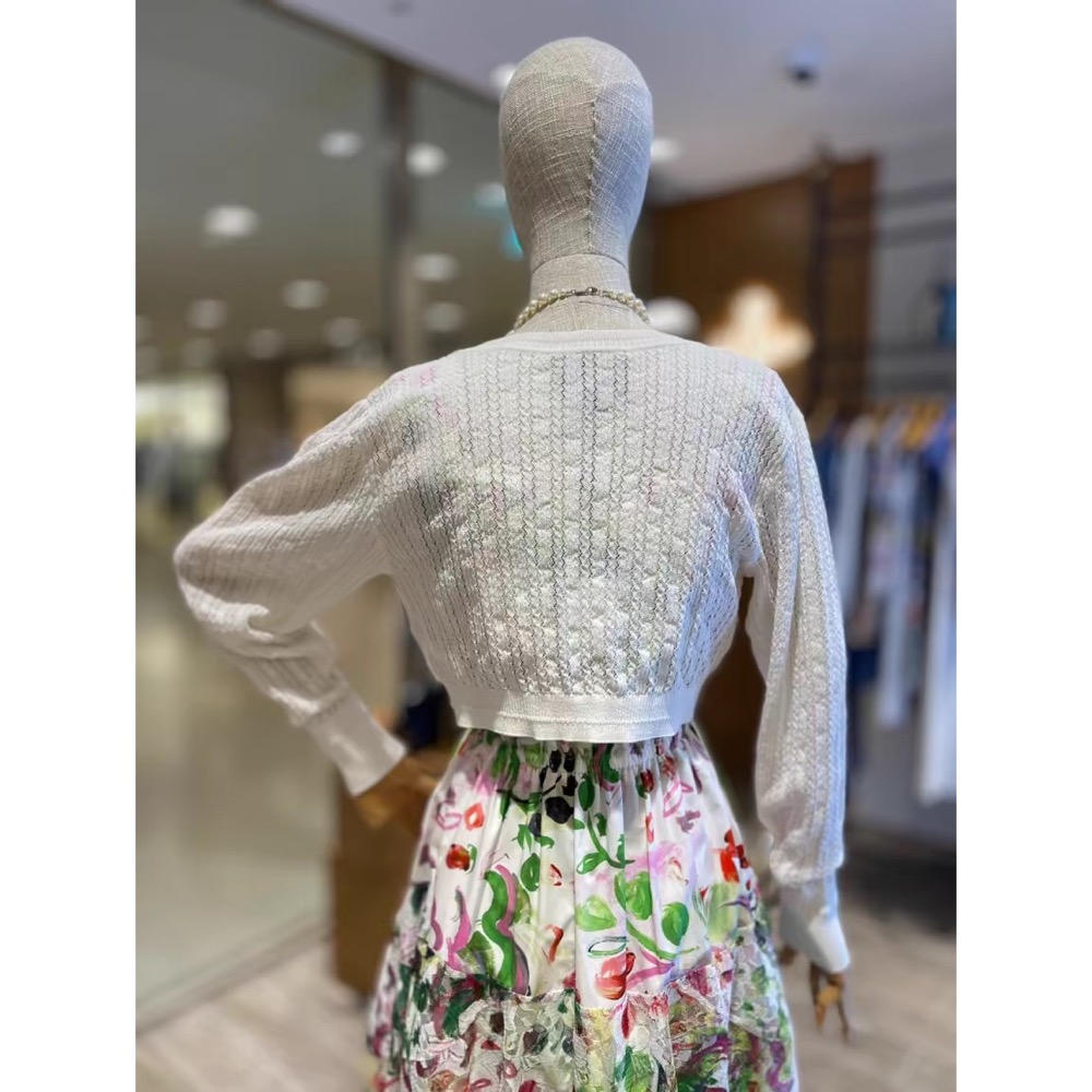 Vivienne Westwood 針織外套 小外套 圓領鏤空荷葉邊長袖針織衫 俏皮甜美也優雅長袖外套   圖1234:-細節圖7