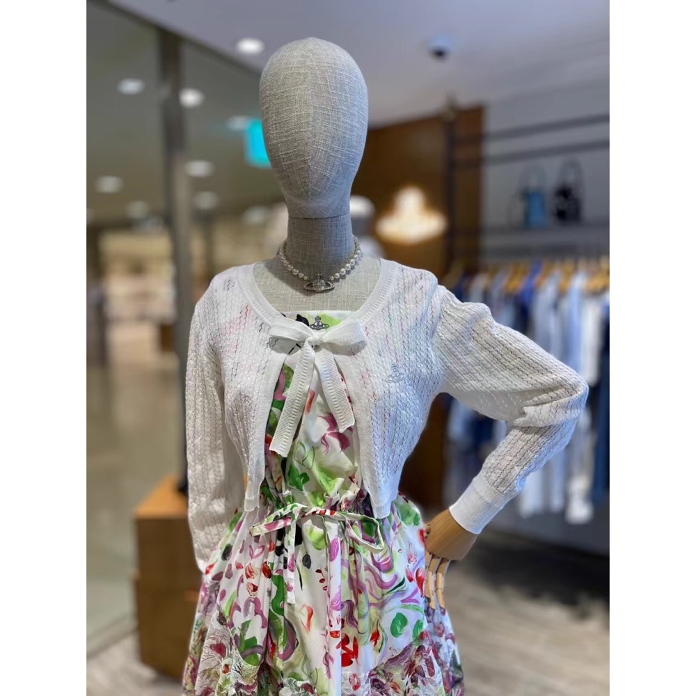 Vivienne Westwood 針織外套 小外套 圓領鏤空荷葉邊長袖針織衫 俏皮甜美也優雅長袖外套   圖1234:-細節圖8