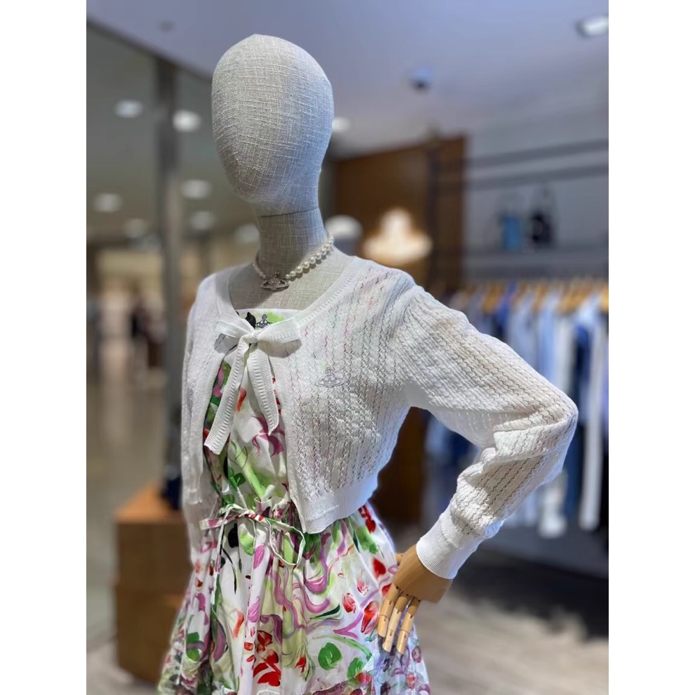 Vivienne Westwood 針織外套 小外套 圓領鏤空荷葉邊長袖針織衫 俏皮甜美也優雅長袖外套   圖1234:-細節圖9