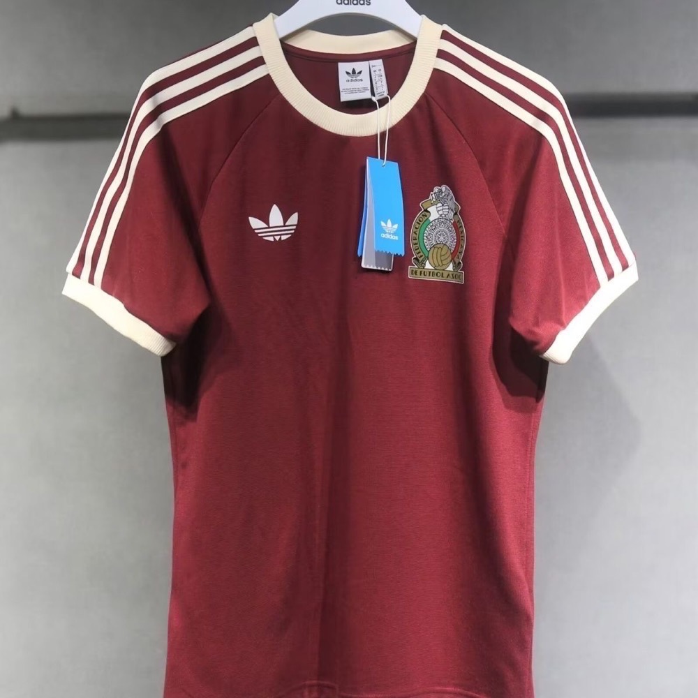 Adidas 系列上衣 T恤 德國、墨西哥、義大利、西班牙、哥倫比亞訓練服休閒服球衣 T恤短袖純棉 足球上衣 復古風國家-細節圖4