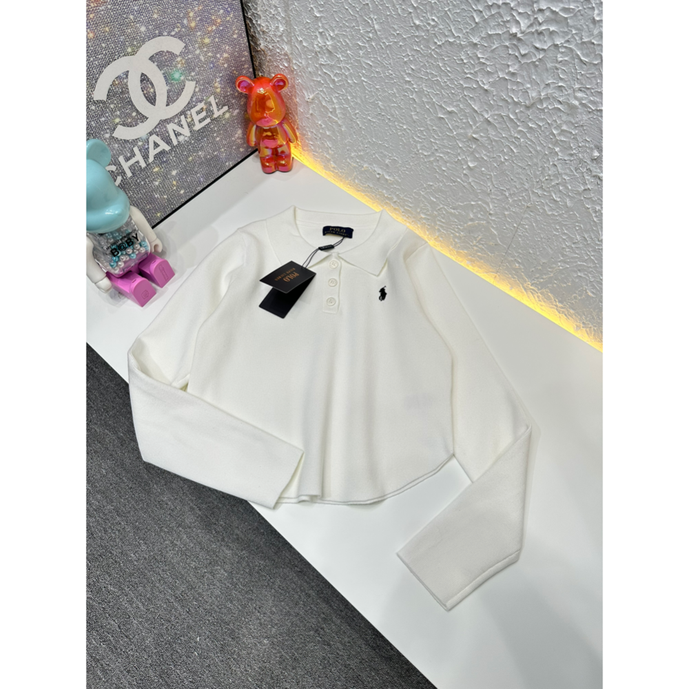 RL polo 套裝 短裙 裙子 polo衫 上衣 長袖T 休閒百搭針織上衣➕裙兩件套套裝經典款戰馬美式復古小馬標 清爽-細節圖2