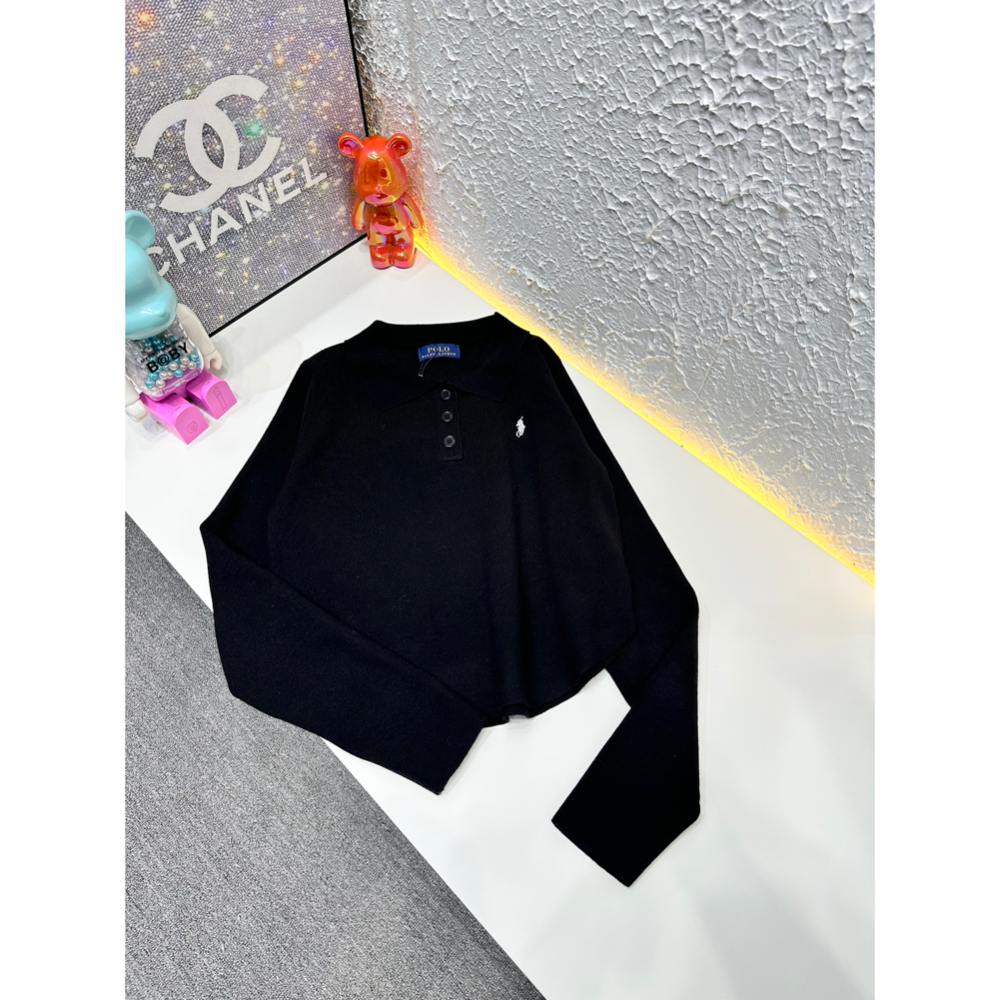 RL polo 套裝 短裙 裙子 polo衫 上衣 長袖T 休閒百搭針織上衣➕裙兩件套套裝經典款戰馬美式復古小馬標 清爽-細節圖6