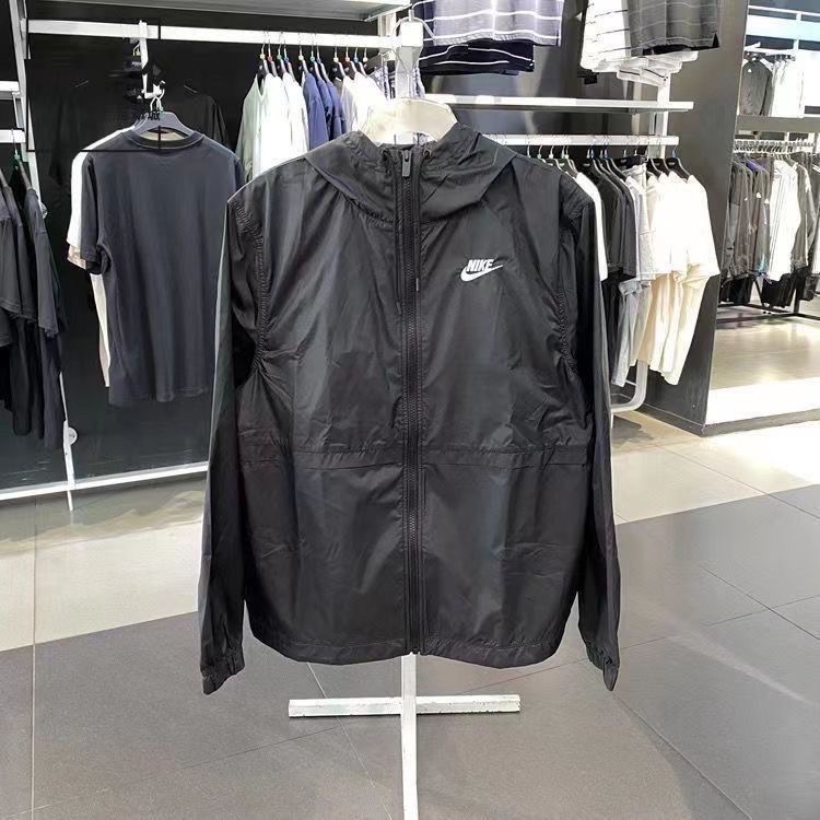 Nike 夾克 風衣 防風防曬 修身拉長比例 好氣質 好顯瘦好治癒❤️絕對百搭實穿拉鍊外套 四季防曬防風 輕薄透氣連帽 運-細節圖10