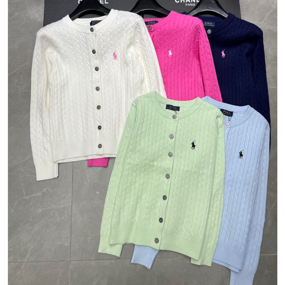 RL polo 好溫柔小外套 針織外套 針織衫 開襟衫，經典小馬刺繡單排扣外套 氣質麻花鈎 百搭很推👍-細節圖6