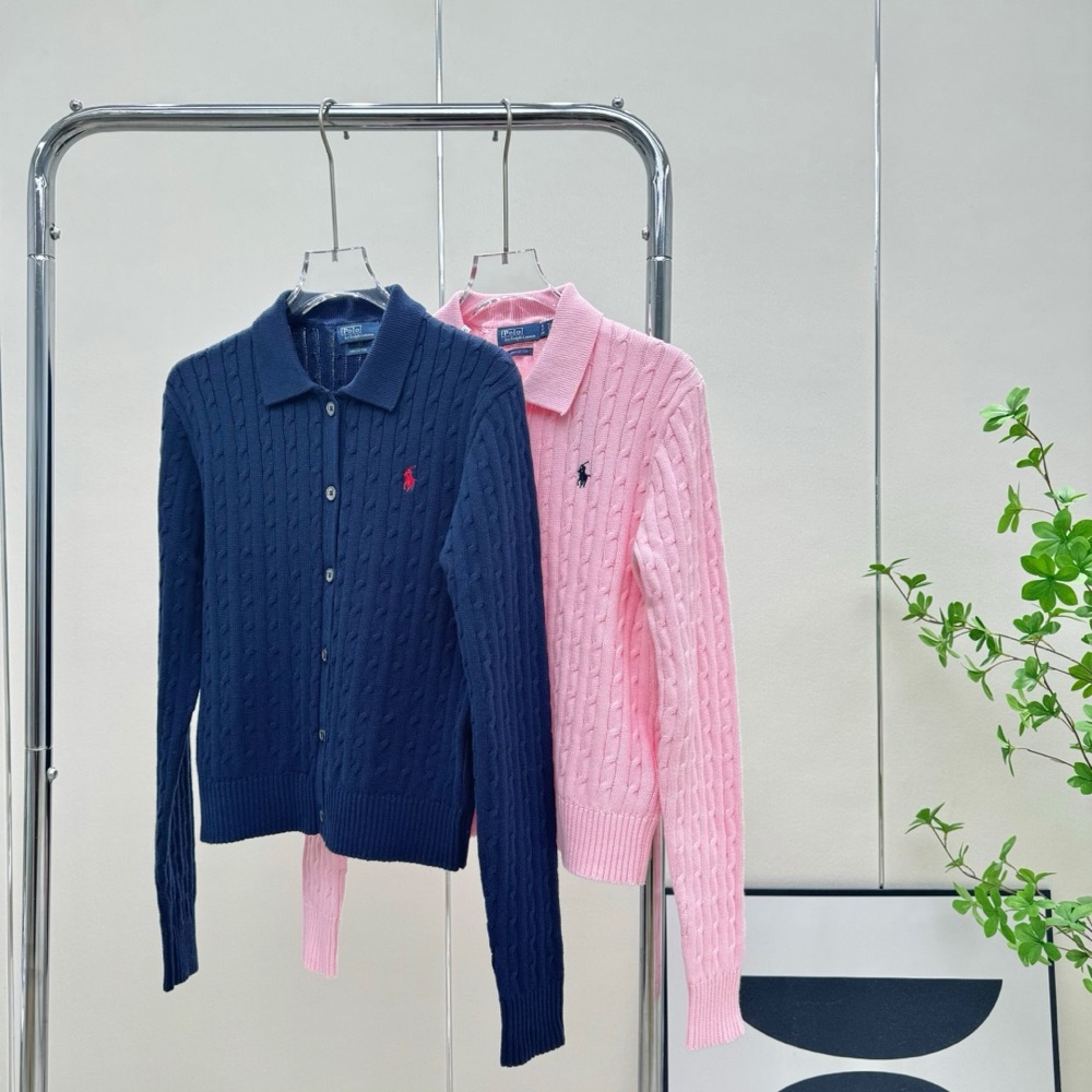 RL polo 好溫柔小外套 針織外套 針織衫 開襟衫，經典小馬刺繡單排扣外套 氣質麻花鈎 百搭很推👍-細節圖7
