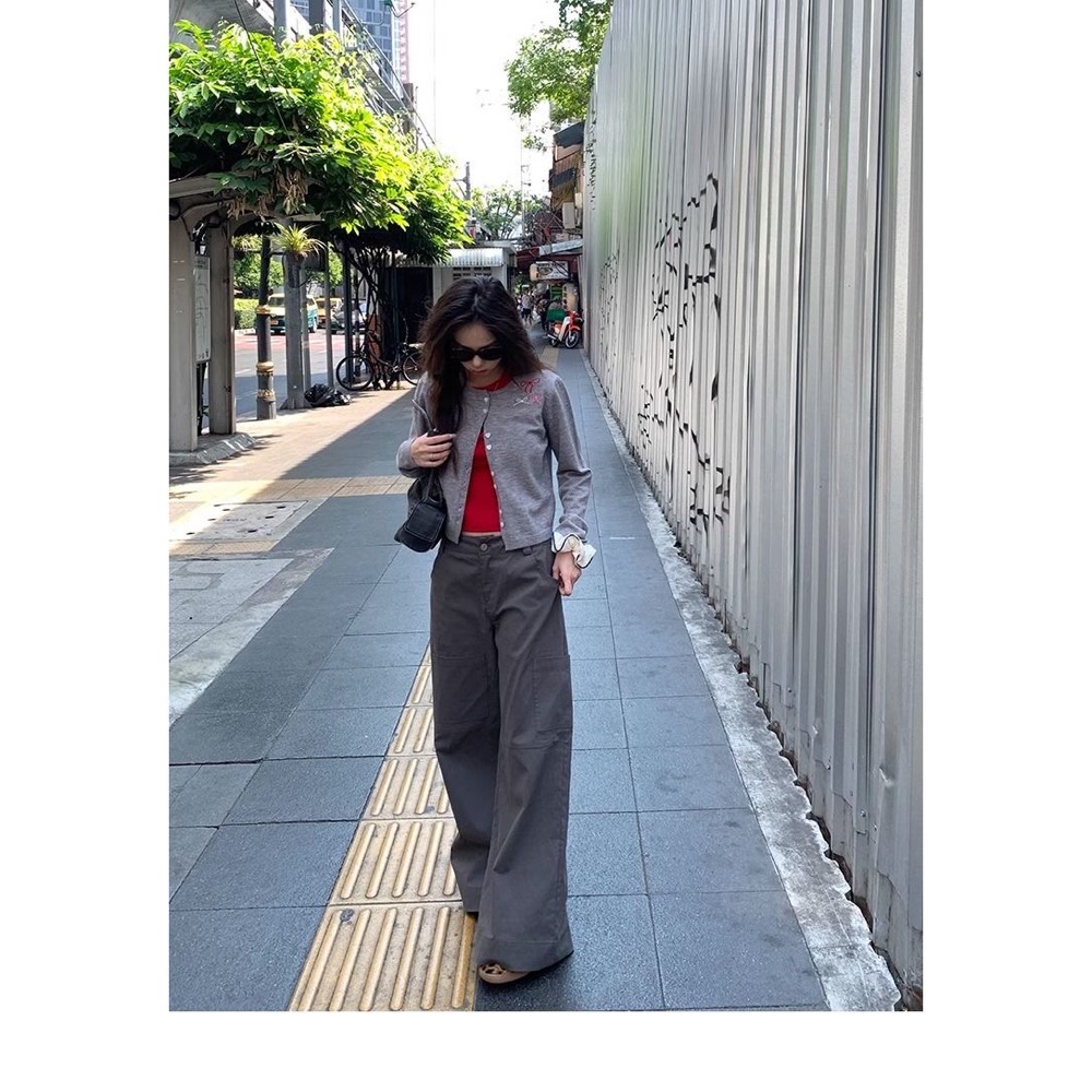 韓製針織外套 好溫柔小外套 針織衫 甜美蝴蝶結刺繡開衫 小眾精品很漂亮 薄款毛衣外套 外搭百搭很推👍-細節圖7