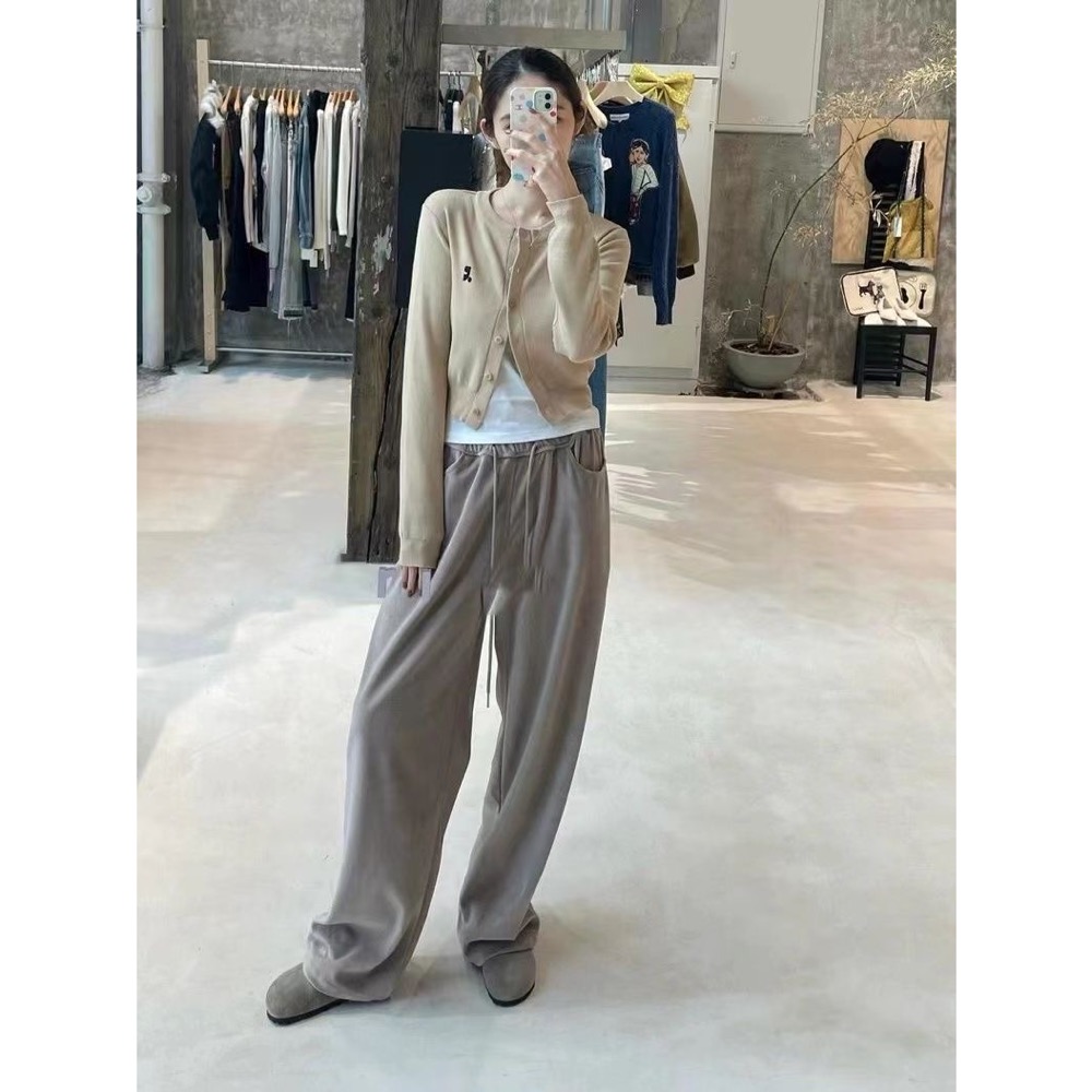 ￼韓國代購RR 針織外套 小外套  經典字母標識針織開衫 收腰顯瘦小性感Rest And Recreation  上衣褲-細節圖2