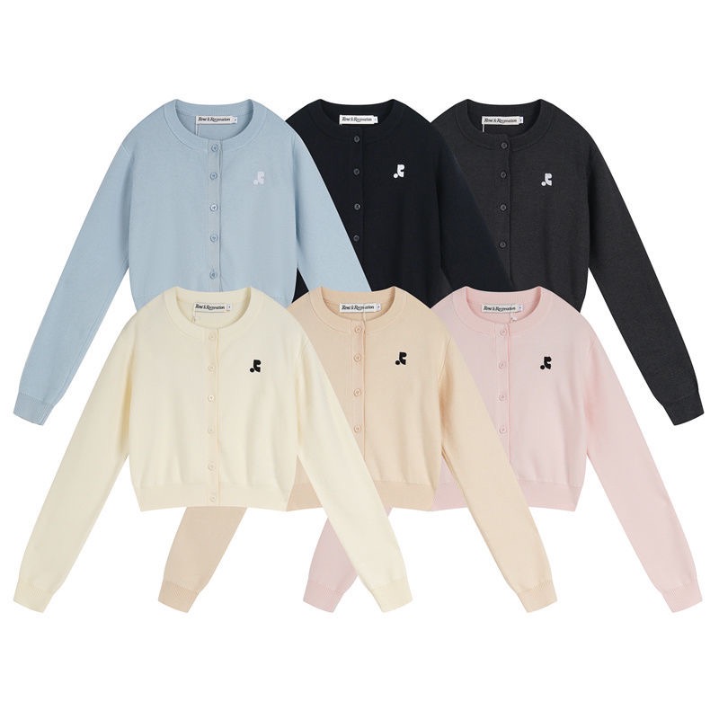 ￼韓國代購RR 針織外套 小外套  經典字母標識針織開衫 收腰顯瘦小性感Rest And Recreation  上衣褲-細節圖6