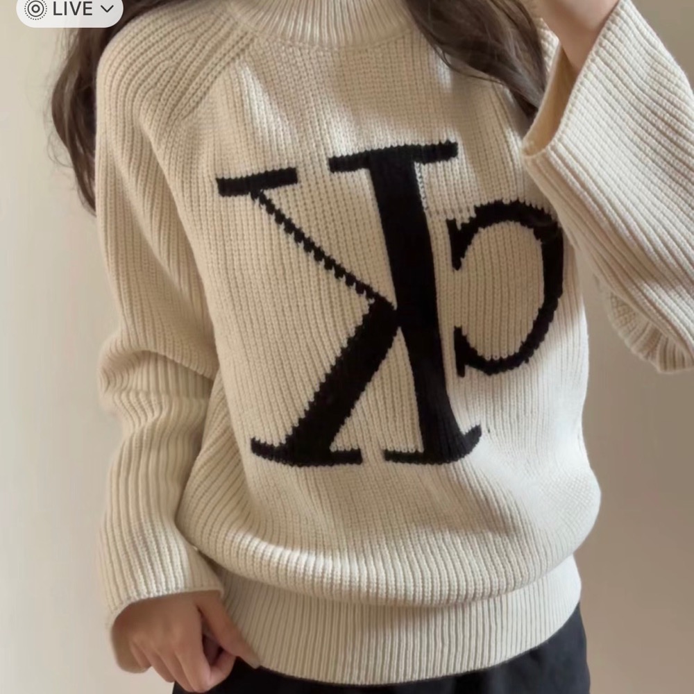 CK 毛衣 針織衫 美式復古上衣 好氣質毛衣 寬鬆舒服慵懶 經典最百搭也不退流行-細節圖4