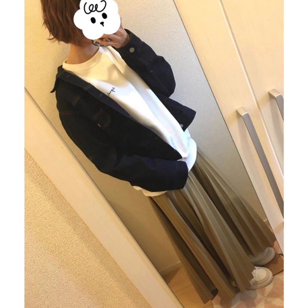 Agnes b. 長袖T恤 上衣 大學 T恤 PALEESIJA 刺繡小字母草寫  圓領長袖衛衣 加絨舒適溫柔 氣質百搭-細節圖2