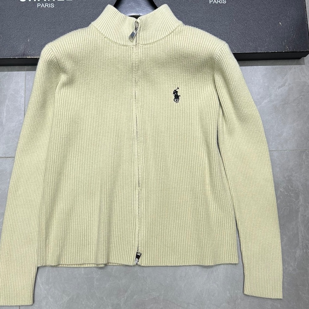RL polo 立領領小外套 針織衫 毛衣外套 撞色針織拉鍊開襟衫 俐落好氣質 百搭很推👍-細節圖6