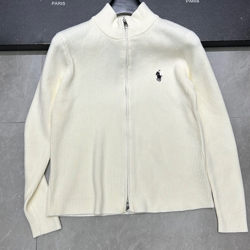 RL polo 立領領小外套 針織衫 毛衣外套 撞色針織拉鍊開襟衫 俐落好氣質 百搭很推👍-細節圖8