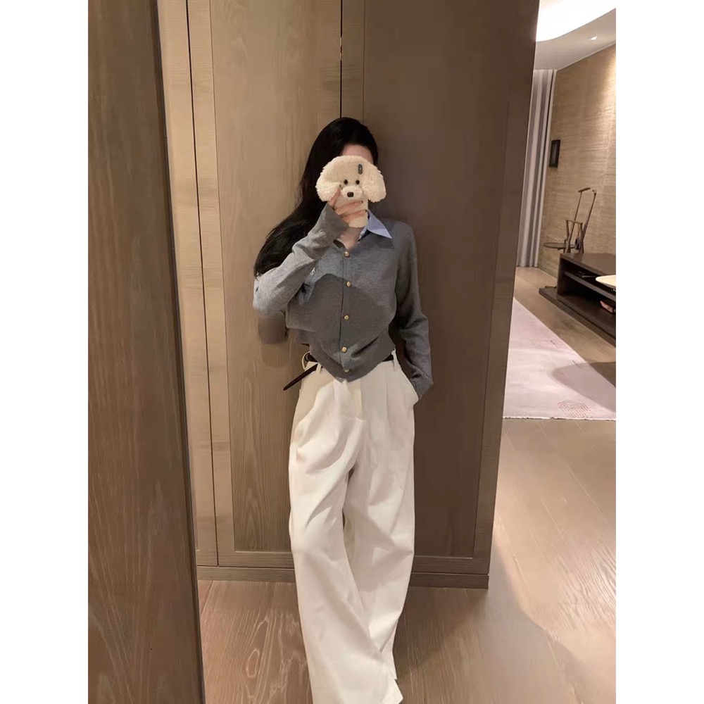 RL polo 針織外套 好氣質假二件小外套 針織衫 毛衣外套 撞色針織開襟衫 小馬刺繡單排扣外套 百搭很推👍  ✔️ 國-細節圖3