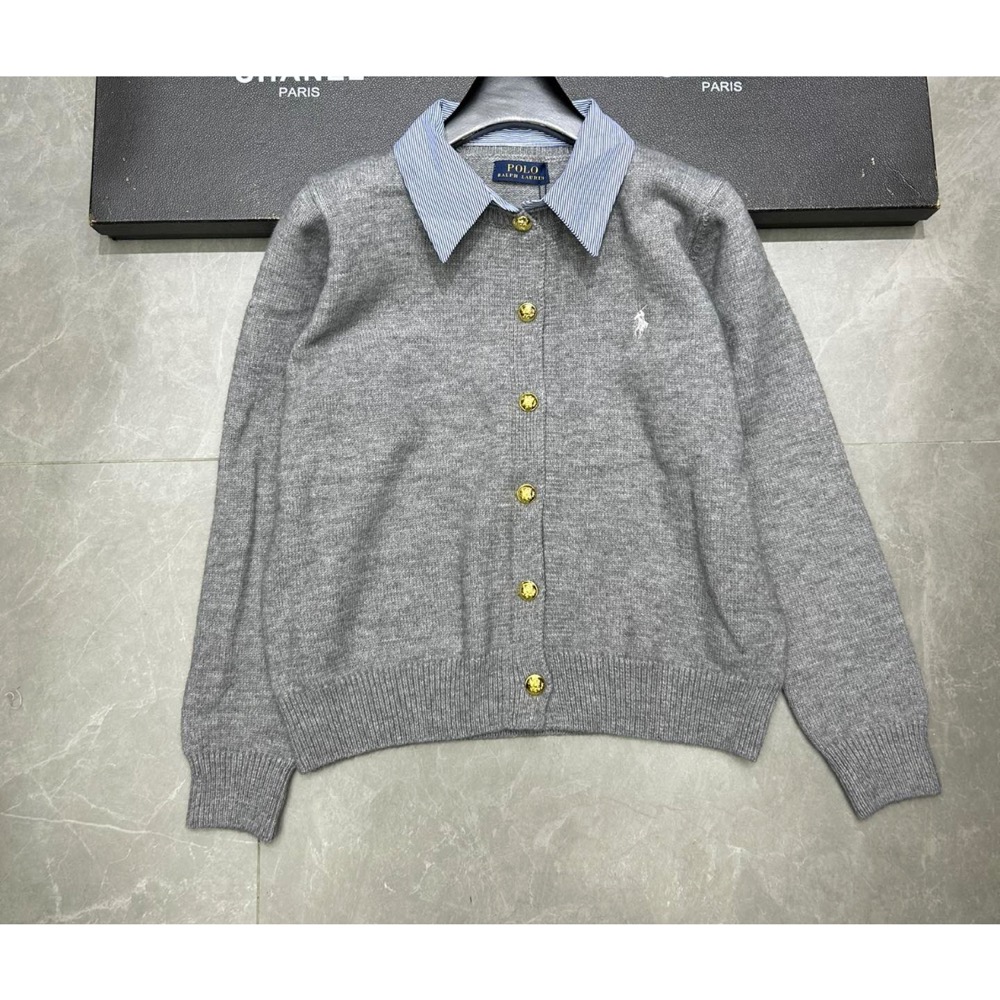 RL polo 針織外套 好氣質假二件小外套 針織衫 毛衣外套 撞色針織開襟衫 小馬刺繡單排扣外套 百搭很推👍  ✔️ 國-細節圖11
