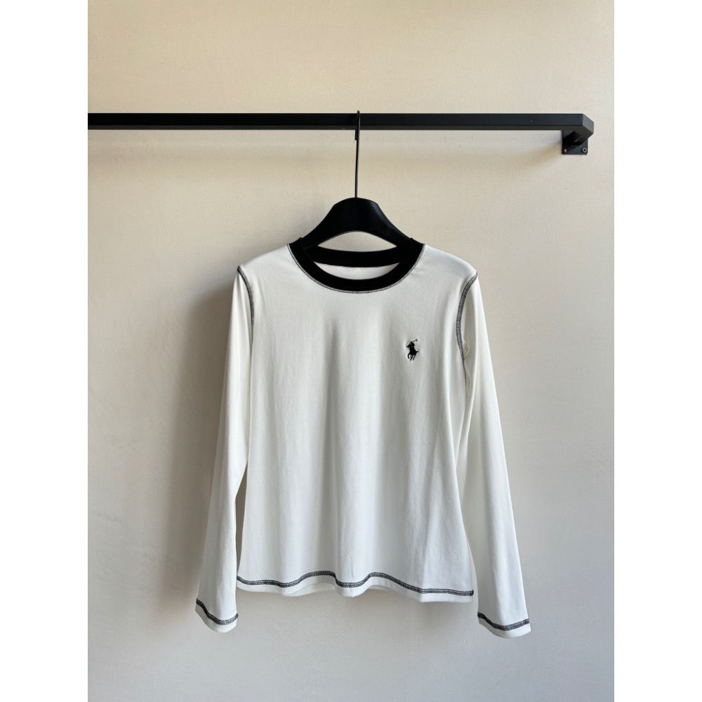 RL polo 針織外套上衣 T恤 V領開衫➕吊帶背心 兩件套套裝 好氣質溫柔小外套 經典小馬刺繡 修身V領上衣，百搭很-細節圖5