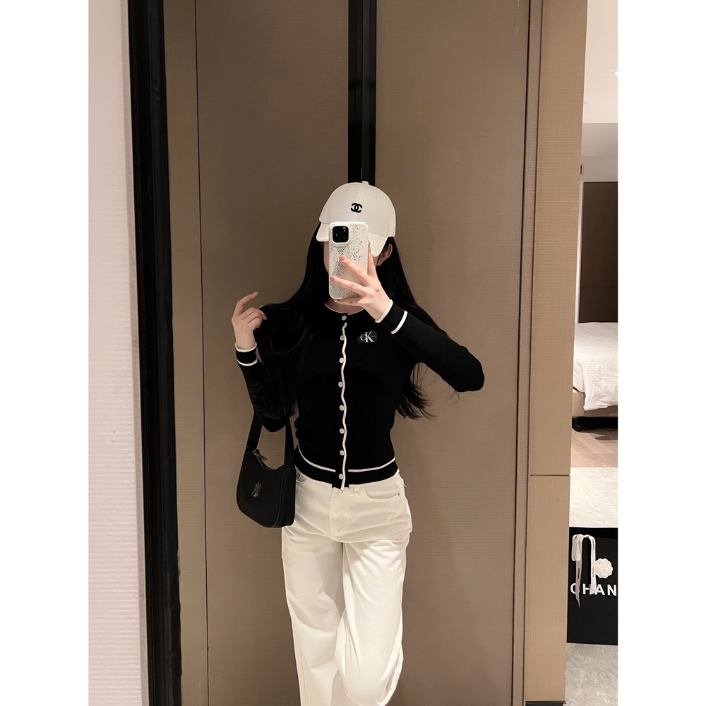 CK針織衫 修身針織小外套 上衣 開襟衫 基礎款百搭 永不退流行的不敗單品-細節圖2