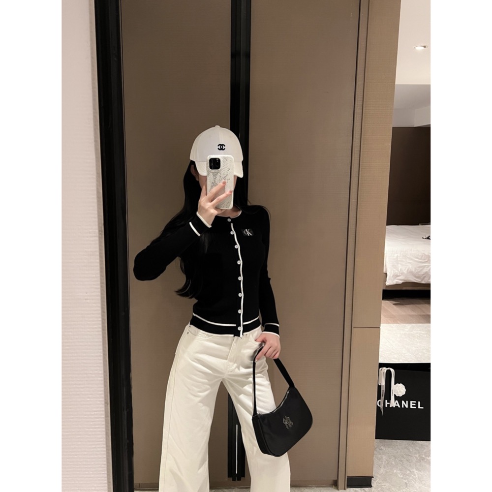 CK針織衫 修身針織小外套 上衣 開襟衫 基礎款百搭 永不退流行的不敗單品-細節圖5