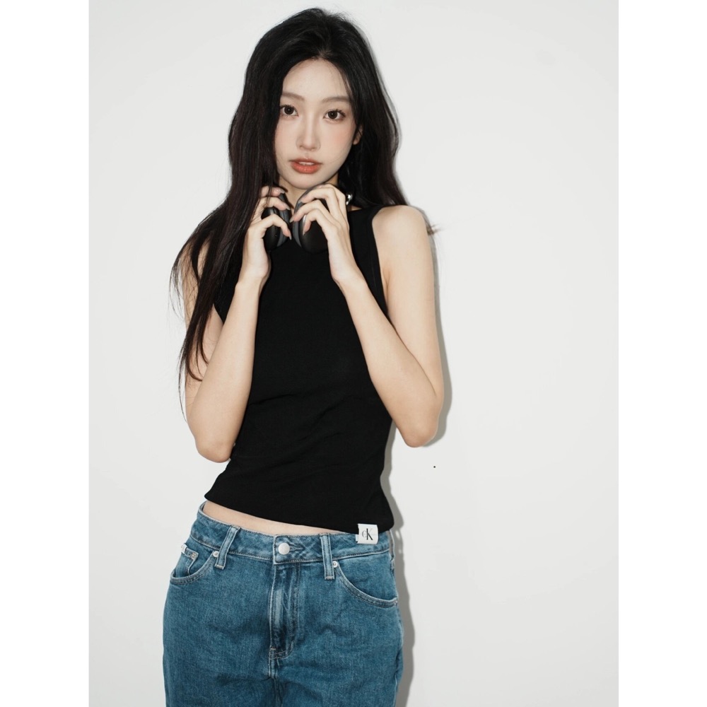 CK針織背心 90s牛仔褲 假二件慵懶長袖t恤 上衣 當個輕鬆的氣質女孩吧 這三款都是經典不敗恆久款！怎麼配怎麼搭都好看-細節圖6
