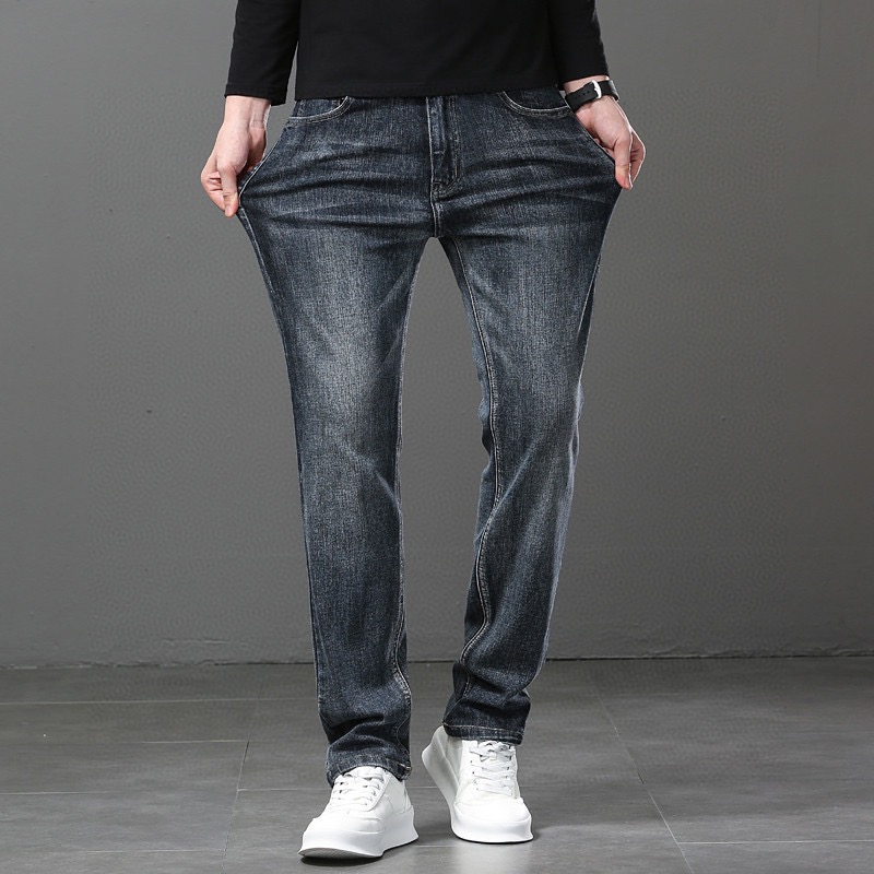 CK男士春季新款牛仔褲，彈力穿著得體不束縛，商務休閒款，日常通勤，利落又舒服。  立體裁剪，小直筒版型，舒適，透氣，不易-細節圖8