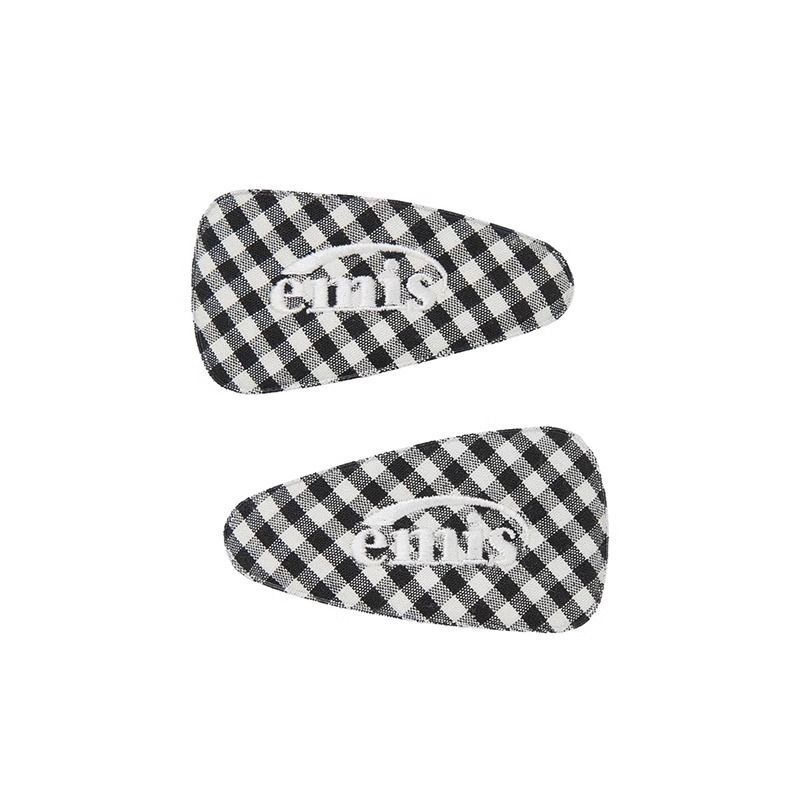 韓國emis 髮夾 l清新Q萌格子 劉海夾BB夾發夾女碎發夾 一對  ✔️ 國際運送約十幾天，可以等待再下單，謝謝  ✔️尺-細節圖5