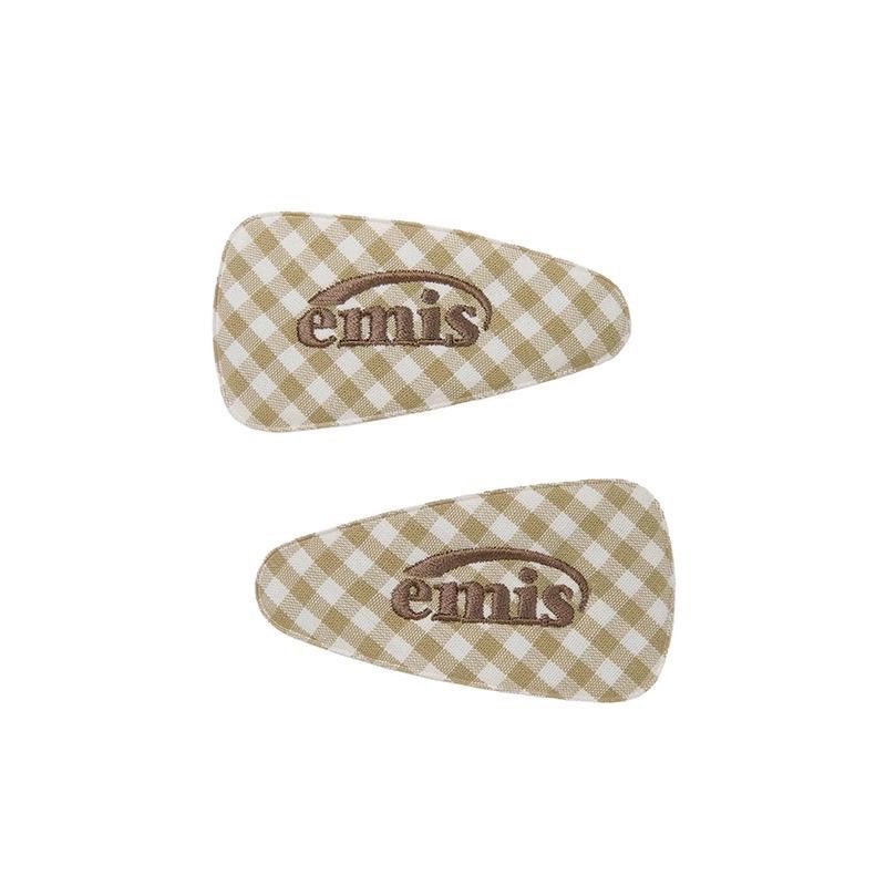 韓國emis 髮夾 l清新Q萌格子 劉海夾BB夾發夾女碎發夾 一對  ✔️ 國際運送約十幾天，可以等待再下單，謝謝  ✔️尺-細節圖8