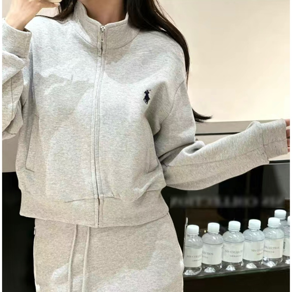 RL polo 套裝 立領外套 短裙 休閒運動夾克外套+衛衣短裙 休閒顯瘦拉長身形！清爽有氣質  SMLXL（除非想要很-細節圖4