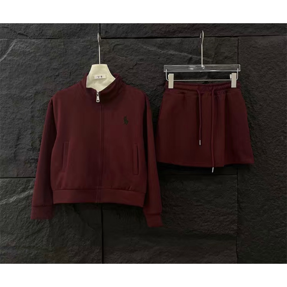 RL polo 套裝 立領外套 短裙 休閒運動夾克外套+衛衣短裙 休閒顯瘦拉長身形！清爽有氣質  SMLXL（除非想要很-細節圖7