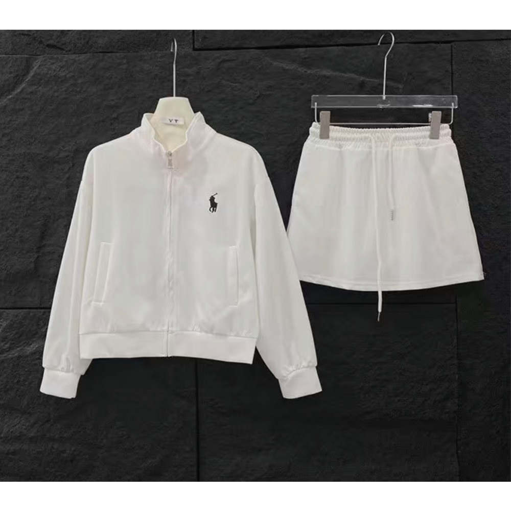 RL polo 套裝 立領外套 短裙 休閒運動夾克外套+衛衣短裙 休閒顯瘦拉長身形！清爽有氣質  SMLXL（除非想要很-細節圖8