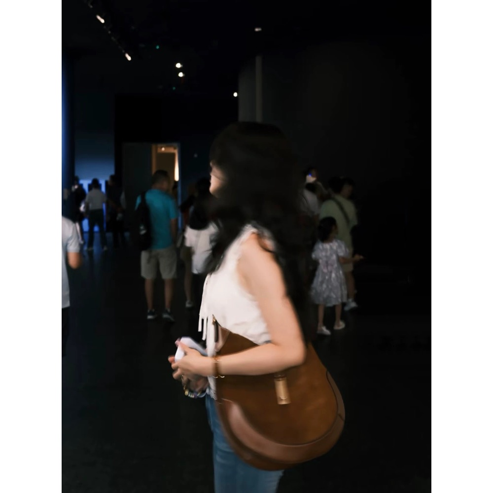 RL polo 腋下包 真皮包 手提肩背包 牛皮大包，Polo ID系列可頌包 磨砂真皮包 月牙包 高級復古麂皮絨 單肩-細節圖7