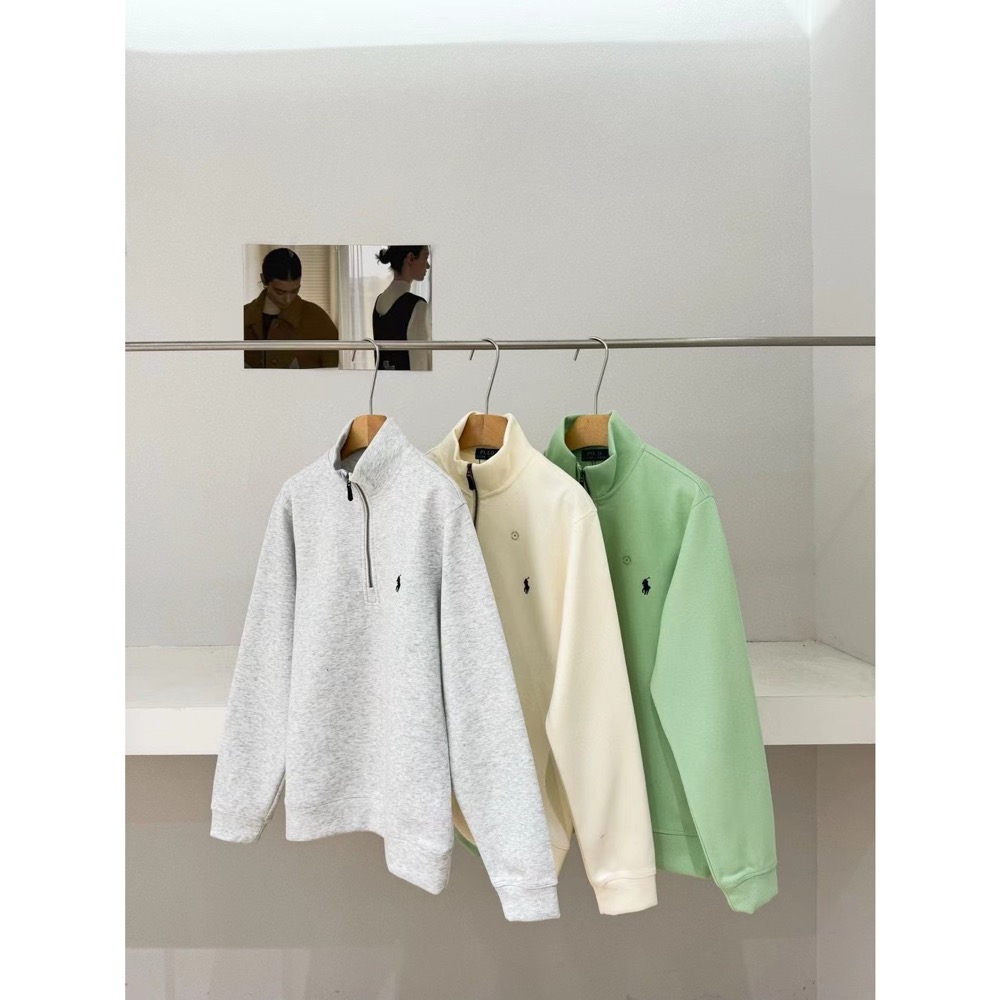 RL polo美式復古半拉鏈長袖T恤 上衣 衛衣 大學T，人手一件的衛衣來咯!!超經典的款 終於等到啦！作為男裝，真的被-細節圖3