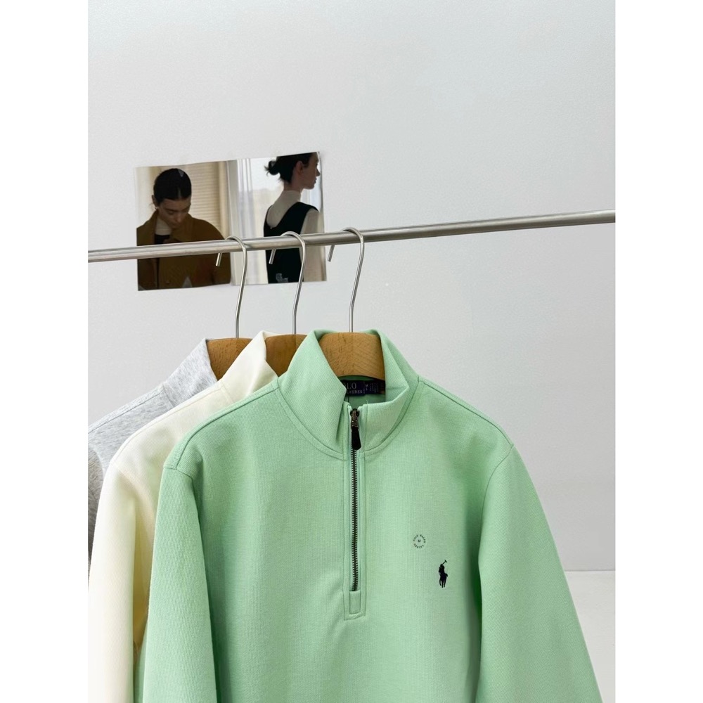 RL polo美式復古半拉鏈長袖T恤 上衣 衛衣 大學T，人手一件的衛衣來咯!!超經典的款 終於等到啦！作為男裝，真的被-細節圖5